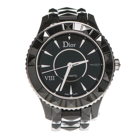 dior viii black ceramic watch.